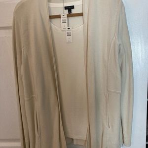 Ivory cardigan and matching tank
